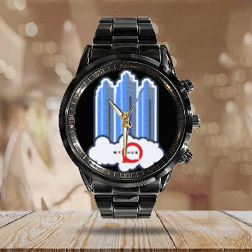 Discover MyHub "Business Intranet" Office Calendar Steel Band Watch