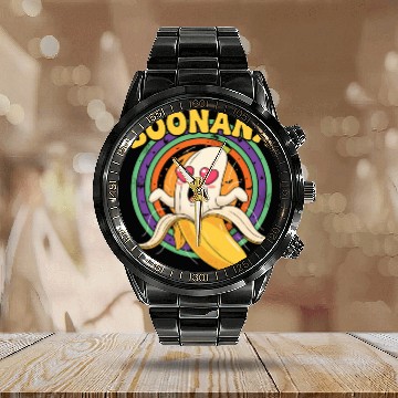 Discover Banana Boonana Cartoon Design Calendar Steel Band Watch