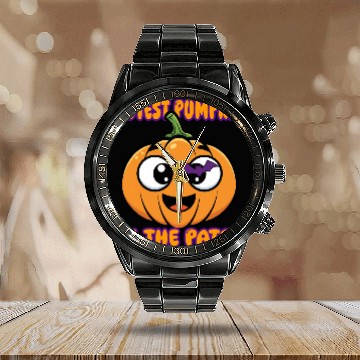 Discover Sweet Pumpkin Calendar Steel Band Watch, Spooky Season Calendar Steel Band Watch