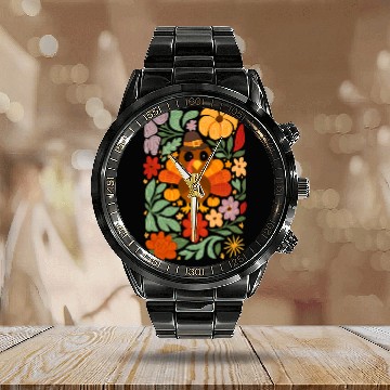 Discover Festive Harvest Thanksgiving Turkey Calendar Steel Band Watch