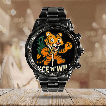 Discover Playful Jungle Explorer  - Nice "N" Wild Calendar Steel Band Watch