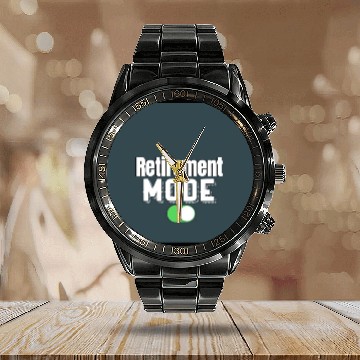 Discover Retirement Mode Toggle Design Calendar Steel Band Watch
