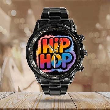 Discover Colorful Hip Hop Graffiti Design Calendar Steel Band Watch