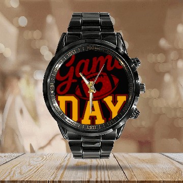 Discover Game Day Football Calendar Steel Band Watch Glitter Heart Cute Varsity
