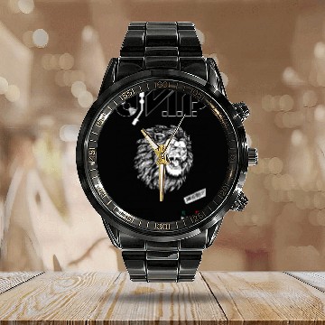 Discover Lion M.I.P Urban Graffiti Design Calendar Steel Band Watch