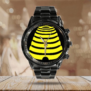 Discover Bee Hive Calendar Steel Band Watch