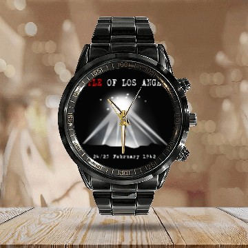 Discover Battle Los Angeles 1942 Calendar Steel Band Watch