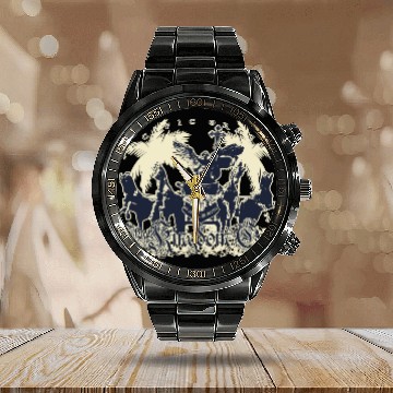 Discover Thy Kingdom Come by Pacific Oracle Calendar Steel Band Watch