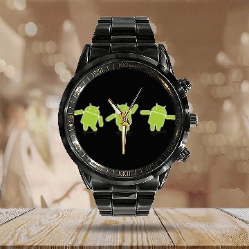 Discover Android Skate Lime Calendar Steel Band Watch