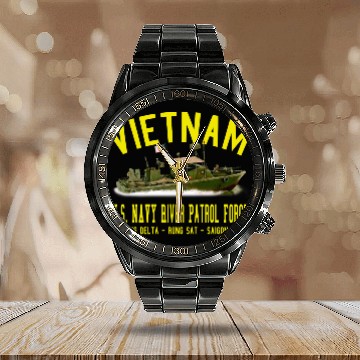 Discover Vietnam Mark II PBR - Patrol Boat, River Calendar Steel Band Watch