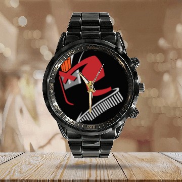 Discover SKYF-01-039-dredd Helm no face Calendar Steel Band Watch