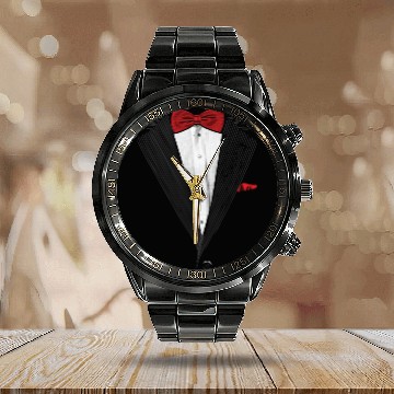 Discover bow tie sear sucker tuxedo Calendar Steel Band Watch