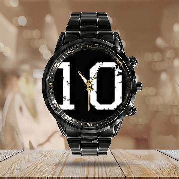 Discover Number 10 (Distressed White) Calendar Steel Band Watch