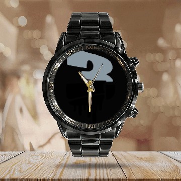 Discover 3 three graffiti logo Calendar Steel Band Watch