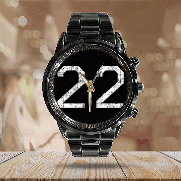 Discover Number 22 (Vintage White) 22nd Birthday Calendar Steel Band Watch