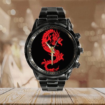 Discover CHINESE DRAGON MMA Calendar Steel Band Watch