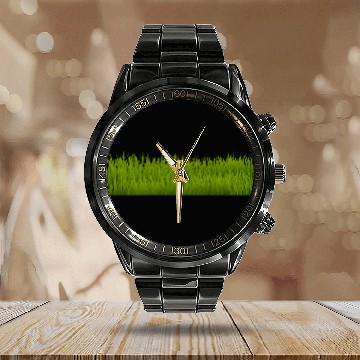 Discover Grass 1 Calendar Steel Band Watch