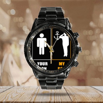 Discover navy chief, us navy chie Calendar Steel Band Watch