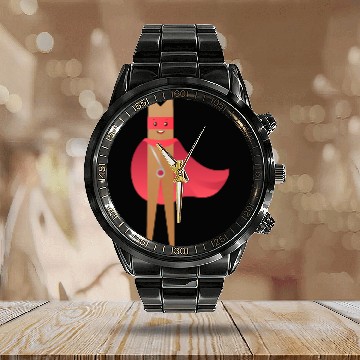 Discover Clothes Peg Superhero Calendar Steel Band Watch