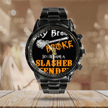 Discover Slasher Tender Calendar Steel Band Watch