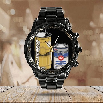 Discover Funny Star Wars r2d2 and c3p0 parody Calendar Steel Band Watch