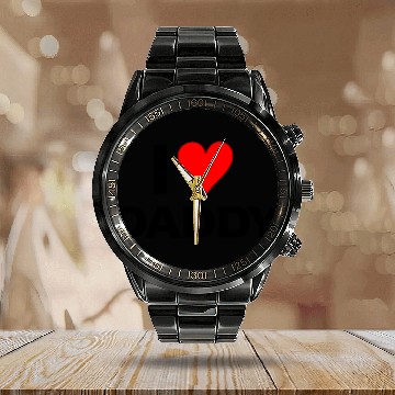 Discover I Love Daddy Calendar Steel Band Watch