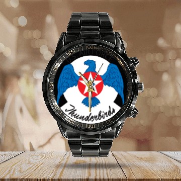 Discover Air Force Thunderbirds Calendar Steel Band Watch