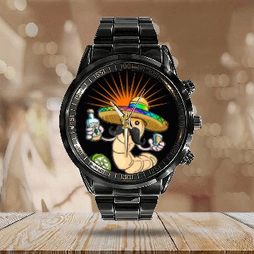 Discover Patron Tequila And Sunshine Hakuna Tequila Cool Me Calendar Steel Band Watch