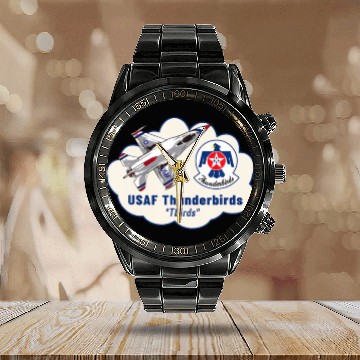 Discover USAF Thunderbirds Air Force 57Th Wing Gift Calendar Steel Band Watch