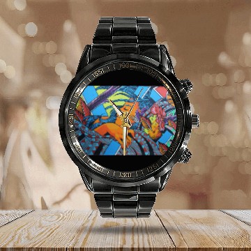 Discover Street Art London Colors Graffiti Calendar Steel Band Watch