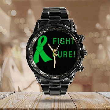 Discover Spinal Cord Injury Fight for the Cure Calendar Steel Band Watch