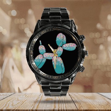 Discover Balloon Dog M Calendar Steel Band Watch