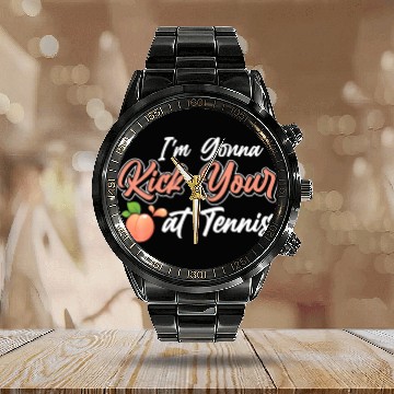 Discover Peachy Fruit Classic Apricot Peaches Gonna Kick At Calendar Steel Band Watch