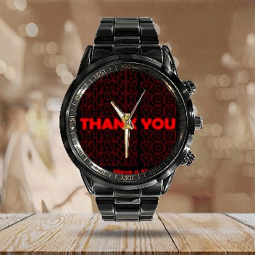 Discover Thank You Have A Nice Day Grocery Bag Calendar Steel Band Watch