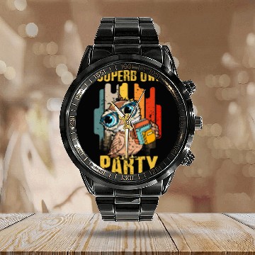 Discover Superb Owl Party What We Do in the Shadows Classic Calendar Steel Band Watch
