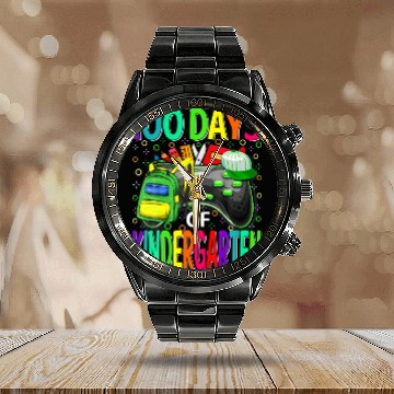 Discover 100 Days Of Kindergarten Gamer Calendar Steel Band Watch