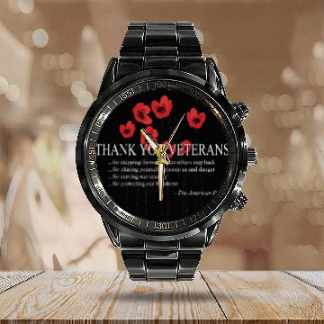 Discover We Thank You Veterans Day Calendar Steel Band Watch