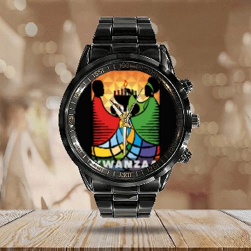 Discover We Are One Kwanzaa Calendar Steel Band Watch