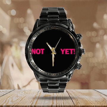 Discover Not Done Yet! Calendar Steel Band Watch