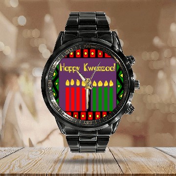 Discover Candles Of Hope Kwanzaa Calendar Steel Band Watch