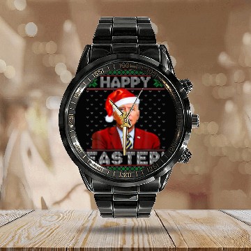 Discover Happy Easter 2022 Joe Biden Santa Confused Ugly Ch Calendar Steel Band Watch