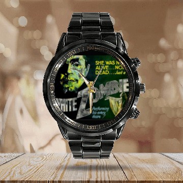Discover White Zombie Calendar Steel Band Watch