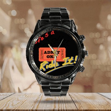 Discover Life's A Roller Coaster Calendar Steel Band Watch
