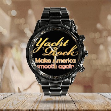 Discover Vintage Yacht Rock Music Calendar Steel Band Watch