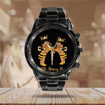 Discover What Will Our Little Honey Bee? Gender Reveal Calendar Steel Band Watch
