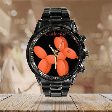 Discover Cute Balloon Dog  Thunder_Cove Calendar Steel Band Watch