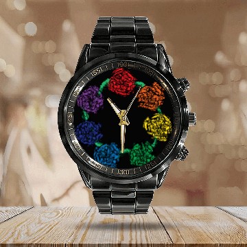 Discover Order of the Rose - Pride Calendar Steel Band Watch