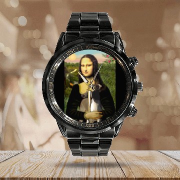 Discover Mona Lisa - Italian Greyhound Calendar Steel Band Watch