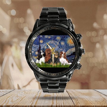 Discover Cavaliers (four) - Starry Night Calendar Steel Band Watch