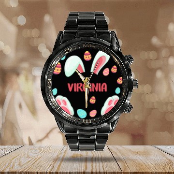 Discover Virginia Easter 2022 Idea Family Toddler Boy Calendar Steel Band Watch